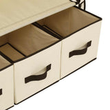 282459 Wardrobe Cream 87x49x159 cm Fabric