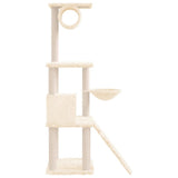 Cat Tree with Sisal Scratching Posts Cream 131 cm 171603