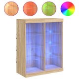 Sideboard with LED Lights Sonoma Oak 81x37x100 cm 836716