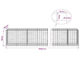 Gabion with 5 mm Wire and 10x10 cm Mesh 1050x100x100 cm 3465327