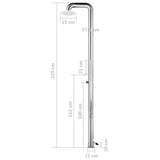 315941 Garden Shower 225 cm Stainless Steel
