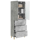 Cabinet Set 2 pcs Concrete Grey 66 x 34.5 x 90 cm 3416721