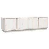 TV Cabinet White 140x40x40 cm Solid Wood Pine 814460