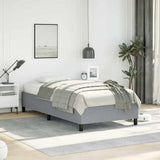 Bed Frame without Mattress Light Grey 100x203 cm Twin XL Fabric 347101