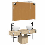 Bathroom Cabinet Set 4 pcs Sonoma Oak Engineered Wood 3406257