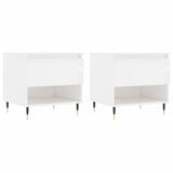 Coffee Tables 2 pcs High Gloss White 50x46x50 cm Engineered Wood 830897