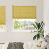 Roller Blind Yellow 150 x 220 cm Bamboo 42006877