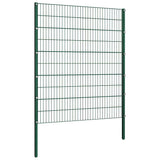 Fence Panel with Posts Iron 867x200 cm Green 278683