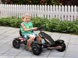 Metal Kids Pedal Go Kart with Adjustable Seat Inflatable Tyres Black T3398P348352