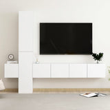 ZNTS 5 Piece TV Cabinet Set White Engineered Wood 3078655