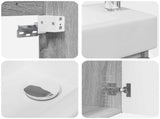Bathroom Vanity Unit with Tap Grey Sonoma 45.5 x 25.5 x 84 cm 889497