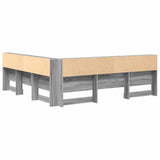 Storage Headboard with Shelf Grey Sonoma 180 cm Engineered Wood 3335514