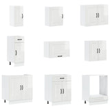 14 Piece Kitchen Cabinet Set Porto Gloss White Engineered Wood 3314993