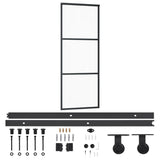 Sliding Door with Hardware Set ESG Glass&Aluminium 76x205 cm 3081938