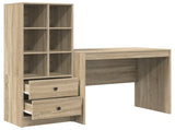 Desk with Drawer with Shelf with Storage 2 pcs Sonoma Oak 3337363