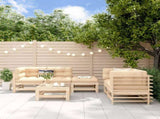 6 Piece Garden Lounge Set Solid Wood Pine 3186200