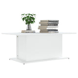 Coffee Table White 102x55.5x40 cm Engineered Wood 810307