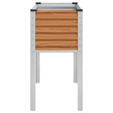 Garden Planter Light Brown 100 x 45 x 90 cm Galvanised Steel 42017371