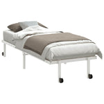 Bed Frame without Mattress Foldable White 80x200 cm Steel 4103965