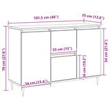Sideboard Concrete Grey 101.5x35x70 cm Engineered Wood 827200