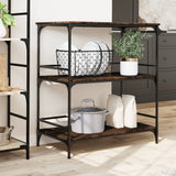 Kitchen Trolley Brown Oak 100,5x50x105 cm Engineered Wood 842335
