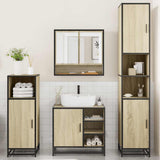 4 Piece Bathroom Furniture Set Sonoma Oak Engineered Wood 3301236