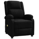 Wing Back Massage Chair Black Fabric 342429