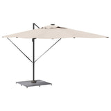 Parasol Base Dark grey wood look 100 x 100 x 4 cm Steel 3407829