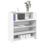 ZNTS Reception Desk White 100x50x103.5 cm Engineered Wood 3324160