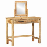 Dressing Table Brown 100 x 40 x 120 cm Solid Mango Wood 374096