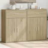 Sideboards 2 pcs Sonoma Oak 60x30x84 cm Engineered Wood 3276597