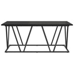ZNTS Coffee Table in Black Oak - 100x50x40 cm - Made from Engineered Wood and Metal 869708