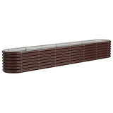 Garden Raised Bed Galvanised Steel 260x40x36 cm Brown 318880