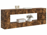 Console Table Smoked Oak 155 x 29 x 74 cm Engineered Wood 899891