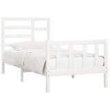 Bed Frame without Mattress White 90x200 cm Solid Wood Pine 3107599