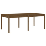 Garden Dining Set Honey Brown Solid Pine Wood Large Seats Plenty 3157730