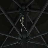 Garden Parasol with Aluminium Pole 270x246 cm Black 47350