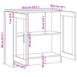 Vitrine Cabinet Grey Sonoma 82,5x30,5x80 cm Engineered Wood 815616