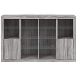 Sideboards with LED Lights 3 pcs Grey Sonoma Engineered Wood 3209140