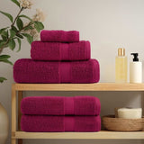 12 Piece Premium Towel Set SOLUND Bordeaux 600 gsm 137573