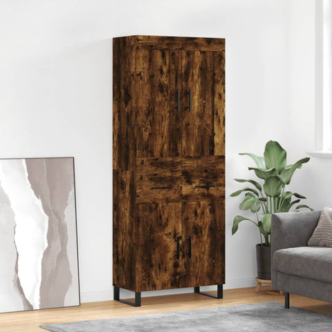 Highboard Smoked Oak 69.5x34x180 cm Engineered Wood 3199902