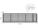 Gabion with 3.5 mm Wire and 5x2.5 cm Mesh 450x100x150 cm 3461979