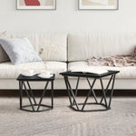 ZNTS Side Tables 2 pcs Black Oak Engineered Wood 868267