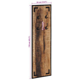 Coat Rack 35x8x110 cm Solid Rough Wood Mango 358918