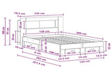 Bed Frame with Storage Sonoma Oak 120 x 200 cm Engineered Wood 3433852