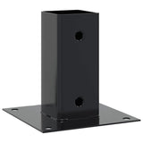 Post Bases Square 12 pcs Anthracite 61x61 mm Powder-coated Steel 42000023