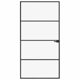 Interior Door Black 102x201.5 cm Tempered Glass&Aluminium 153661