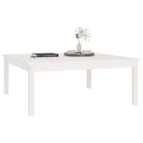 Coffee Table White 100x100x40 cm Solid Wood Pine 814290