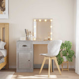 Dressing Table with LED Lights Concrete Grey 90x42x132.5 cm 834974