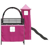 Kids'Loft Bed Frame Black and Pink 80 x 200 cm Metal 42020886
